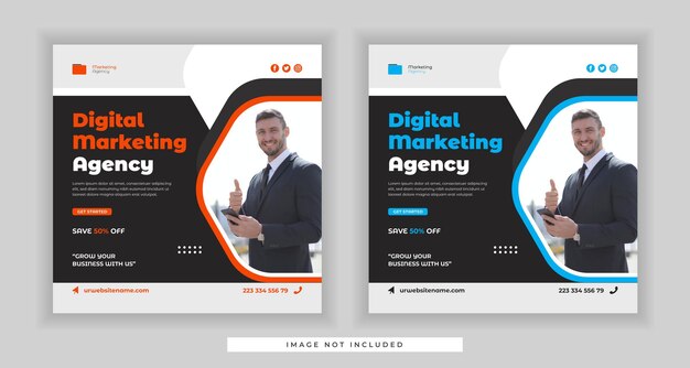 Two flyers for a digital marketing agency