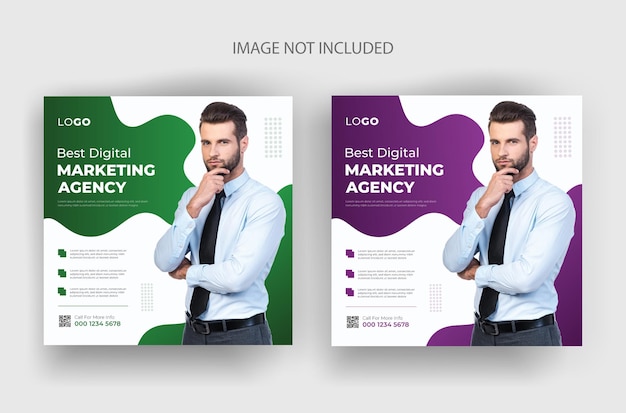 Vector two flyers for a marketing agency