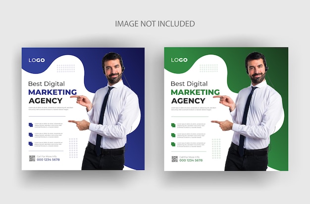 Two flyers for a marketing agency