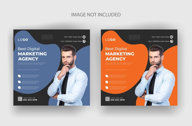 Vector two flyers for a marketing agency