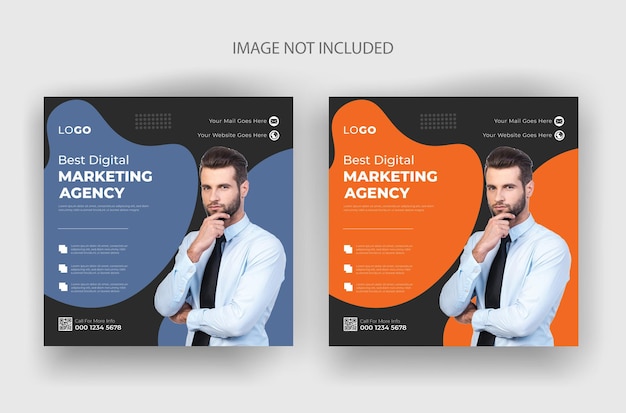 Two flyers for a marketing agency