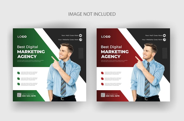 Vector two flyers for a marketing agency