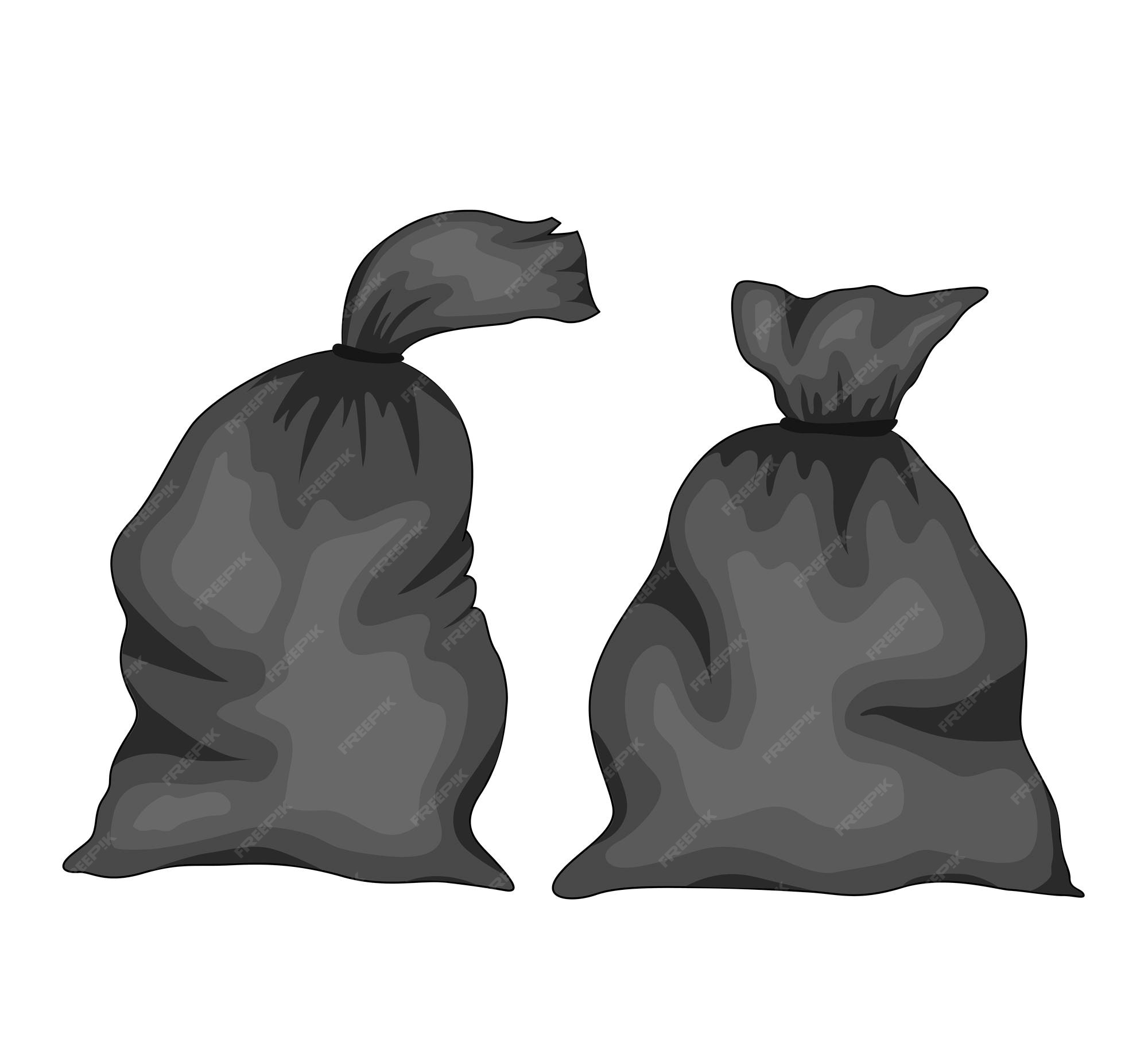 Premium Vector | Two garbage bags on a white background for