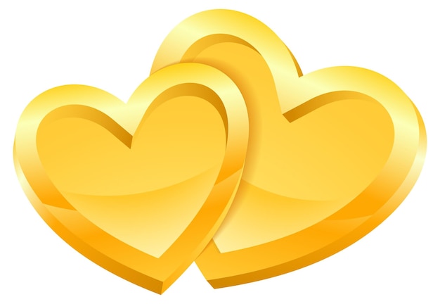 Two Gold Hearts