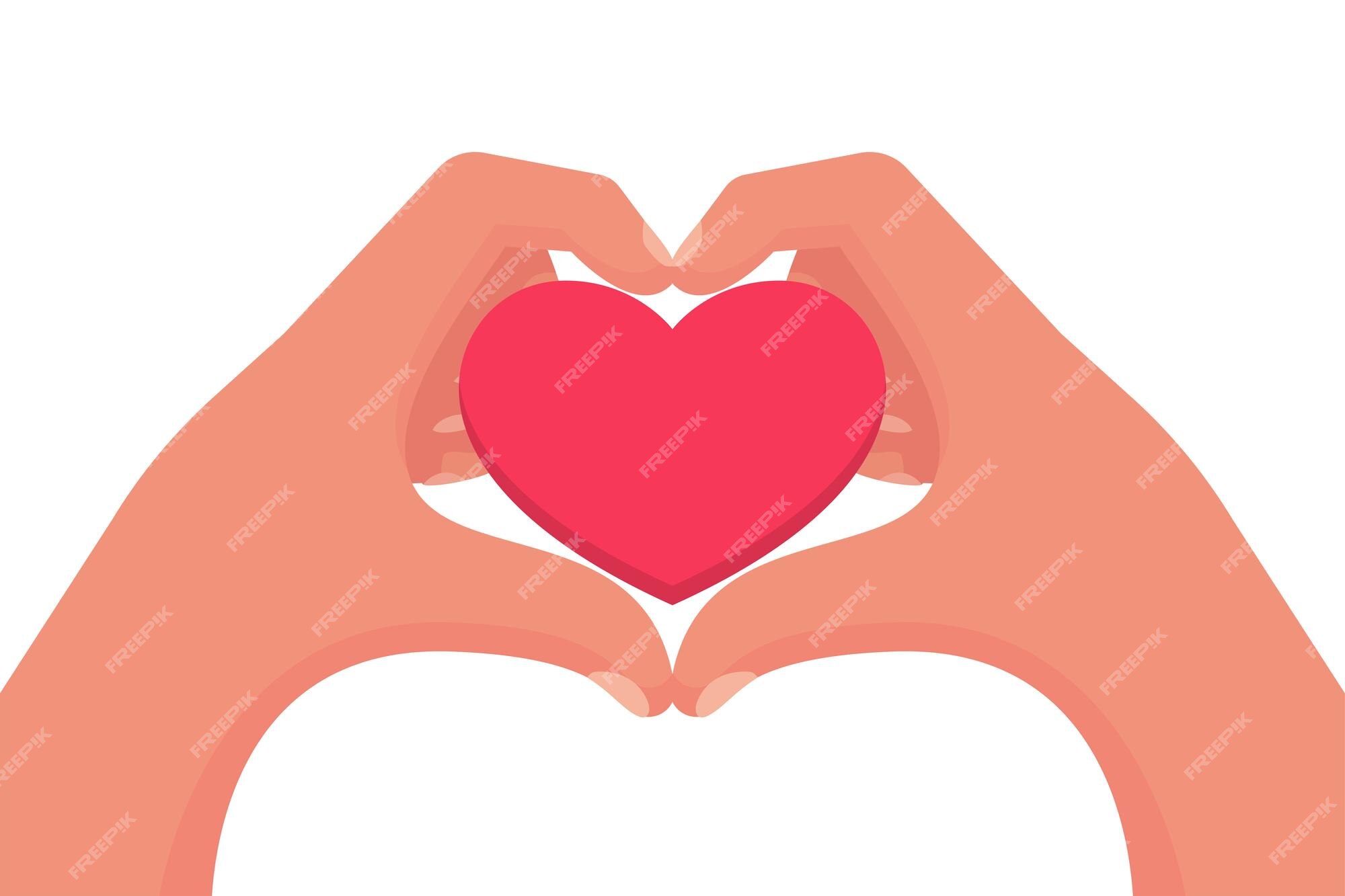 Two Hands Making Heart Sign. Love, Romantic Relationship Concept. Isolated  Vector Illustration Line Style Stock Vector - Illustration of holiday,  nature: 123911638