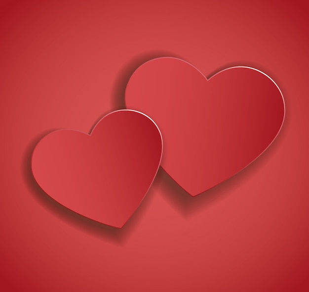 Vector two hearts icon