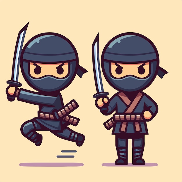 Vector two knights with swords and one with a sword