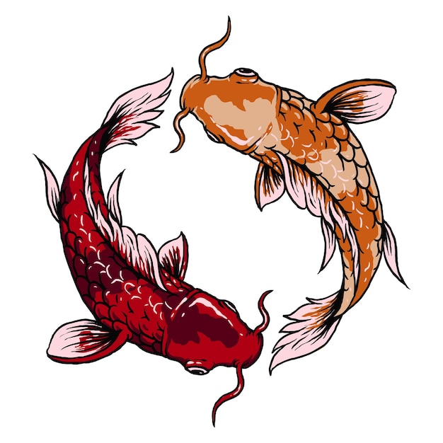 Two Koi Fish Circle