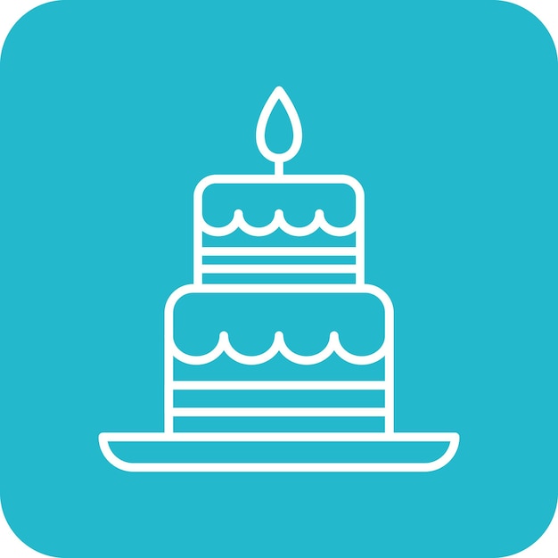 Two Layered Cake icon vector image Can be used for Party and Celebration