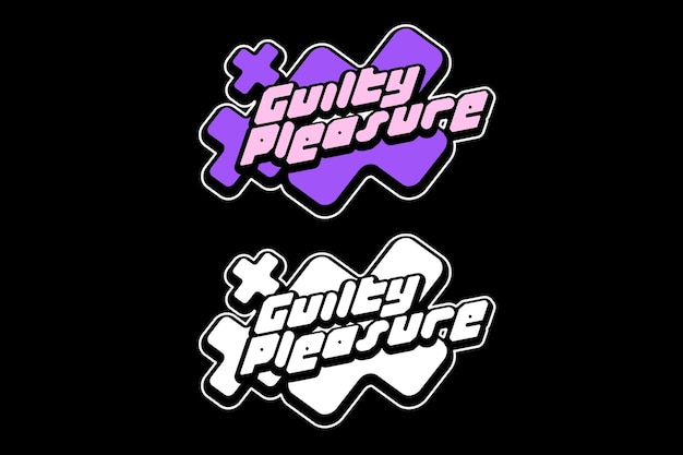 Vector two logos for the guilty pleasure.