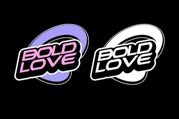 Two logos that say bold love and bold love.