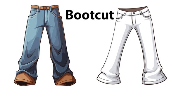 두 마스코트 Bootcut 벡터 일러스트 레이 션