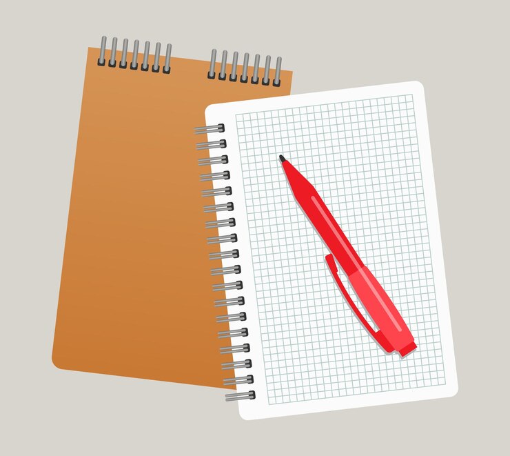 Vector two notepads and a pen vector illustrationxa