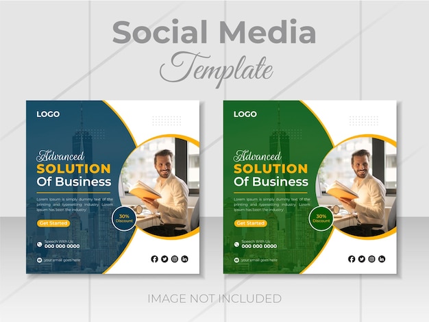 Vector a two page flyer for social media template