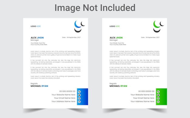 Vector two pages of a document with the title'image not included '