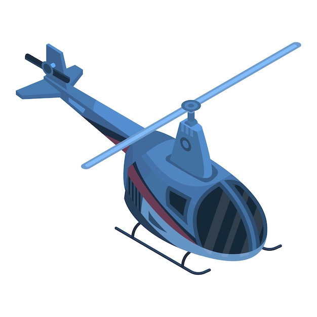 Vector two passenger helicopter icon isometric of two passenger helicopter vector icon for web design isolated on white background