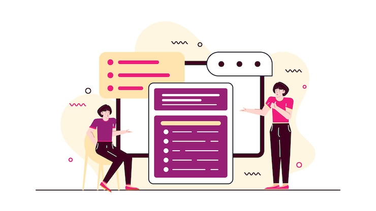 Vector two people in business team are organizing corporate events meetings and conferences