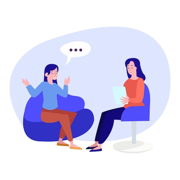 two people chatting about mental health issues