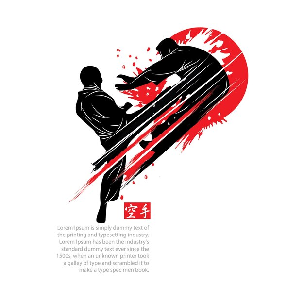 Taekwondo вектор силуэт