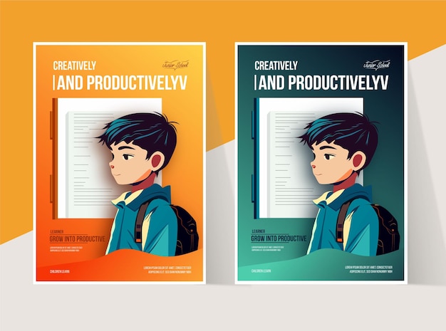 Two posters for a book titled " i'm productive ".