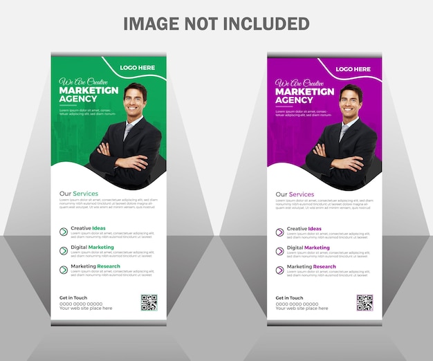 Two posters for a marketing agency