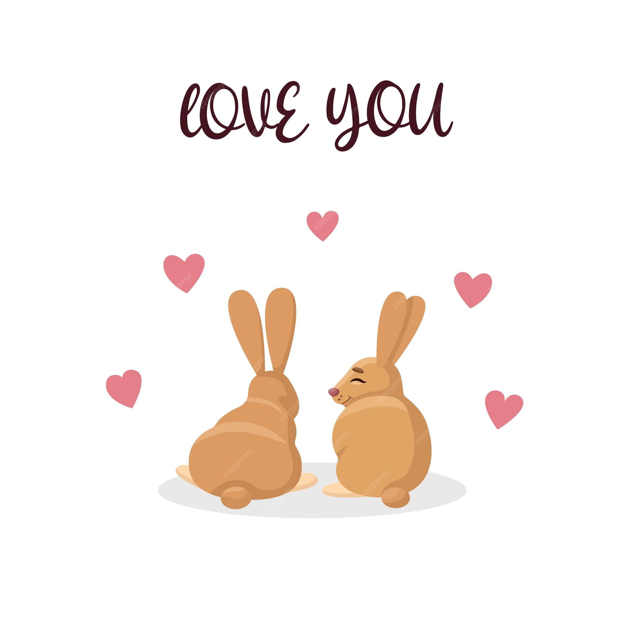 Bunny I Love You Sticker - Bunny I Love You Heart - Discover & Share GIFs