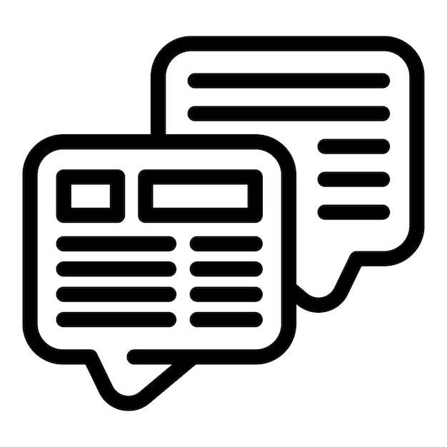 Two speech bubbles overlapping symbolizing effective communication