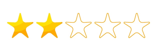 Two stars rating button