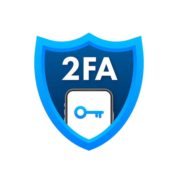 Two step authentication 2fa flat cartoon smartphone and computer safety login or sign in