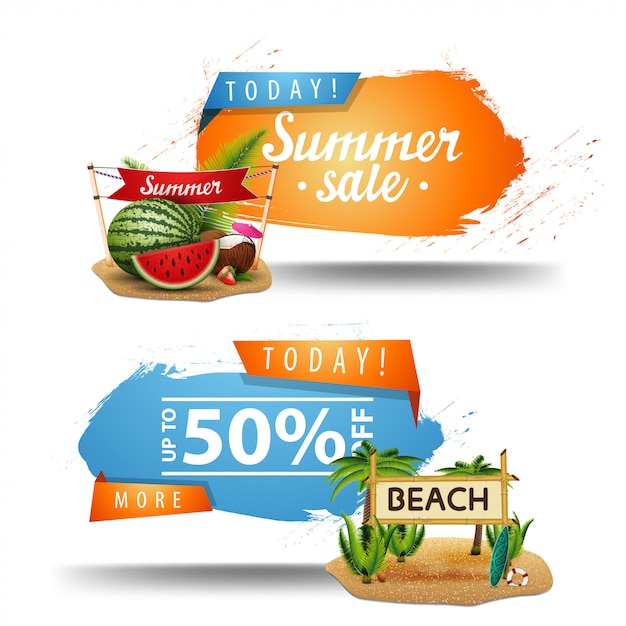 Two summer sale clickable banners