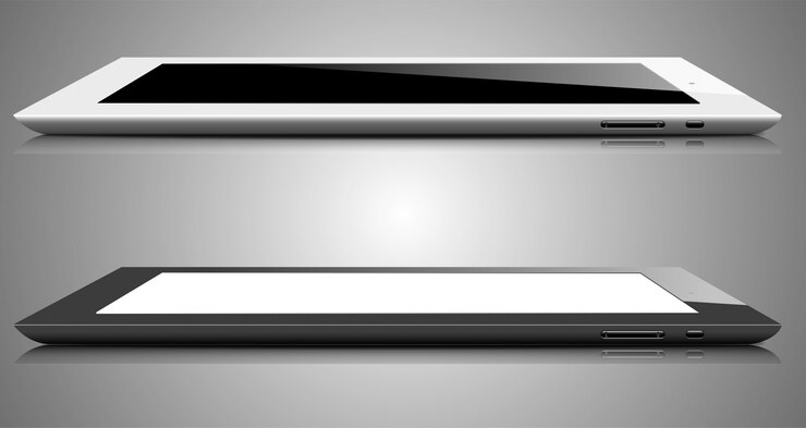Vector two tablets isolated
