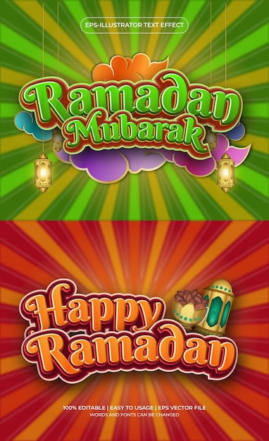 Two text effects for ramadan