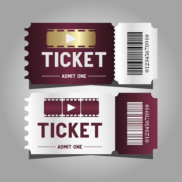 two ticket cinema template design