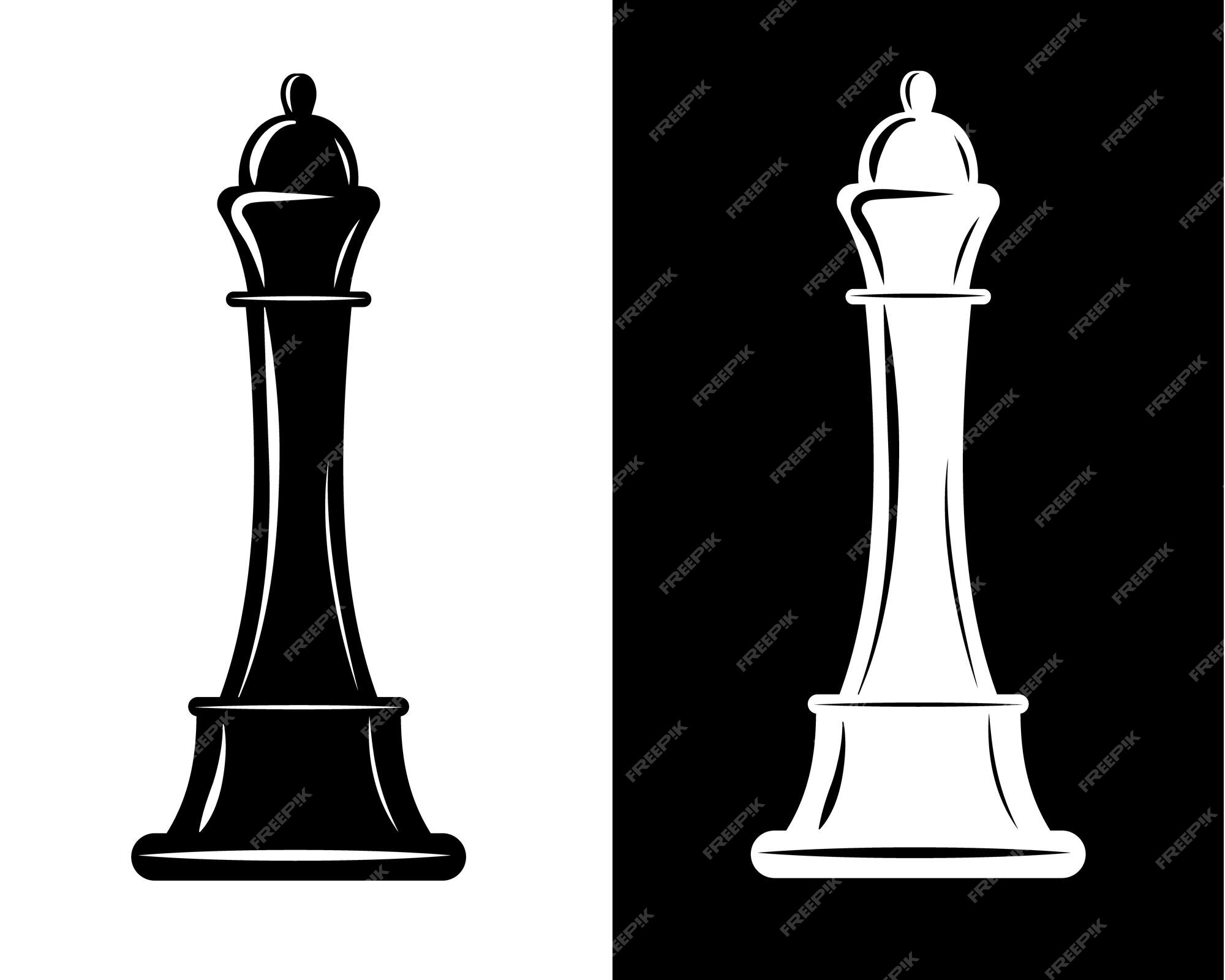 Black queen chess piece design element