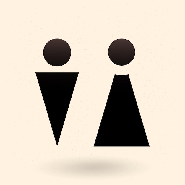 Vector two vector icons male and female gender signs