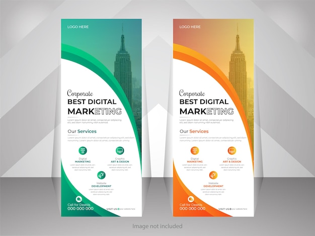 Two vertical banners for best digital marketing.