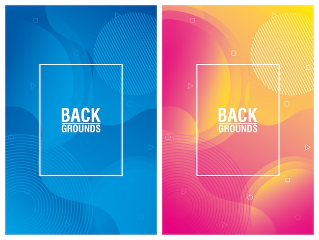Two vibrant colors background icon