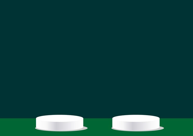 Vector two white objects on a green table with one that says quot the other quot