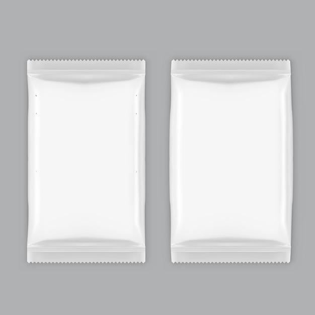 Two white plastic packing slim and inflated