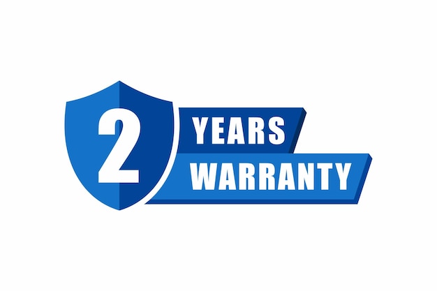 Vector two year warranty vector icon. 2 year warranty	stamp.