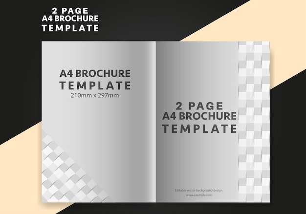 Twofold brochure design. A4 abstract business brochure template. Creative design marketing flyer