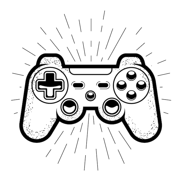 Twohand game controller console joystick or gamepad icon vector