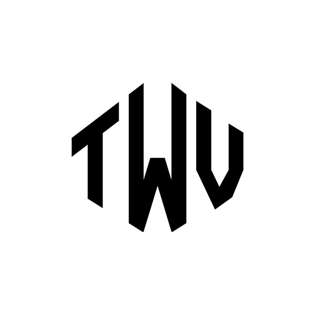 TWV letter logo design with polygon shape TWV polygon and cube shape logo design TWV hexagon vector logo template white and black colors TWV monogram бизнес и логотип недвижимости