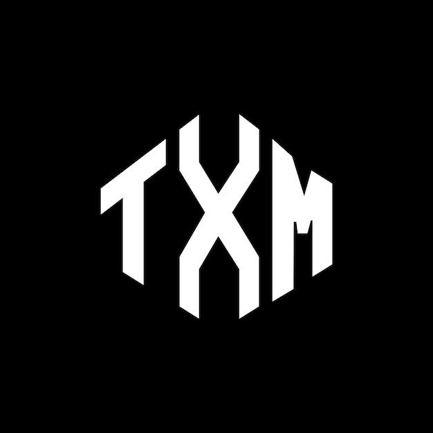 Vector txm letter logo ontwerp met veelhoek vorm txm veelhoek en kubus vorm logo ontwerp txm zeshoek vector logo sjabloon witte en zwarte kleuren txm monogram bedrijf en vastgoed logo