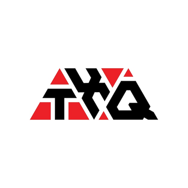 Vector txq triangle letter logo design with triangle shape txq triangle logo design monogram txq triangle vector logo template with red color txq triangular logo simple elegant and luxurious logo txq