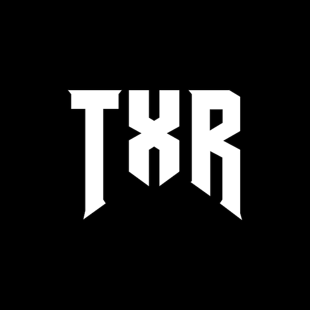 TXR letter logo ontwerp voor technologiebedrijf TXR logo ontwerp zwarte en witte kleurencombinatie TXR logo TXR vector TXR ontwerp TXR icoon TXR alfabet TXR typografie logo ontwerp