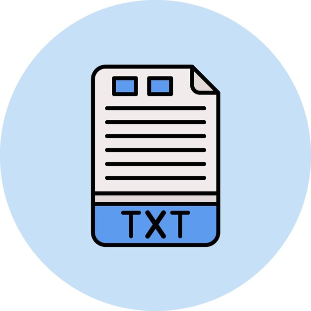 Вектор Иллюстрация txt flat