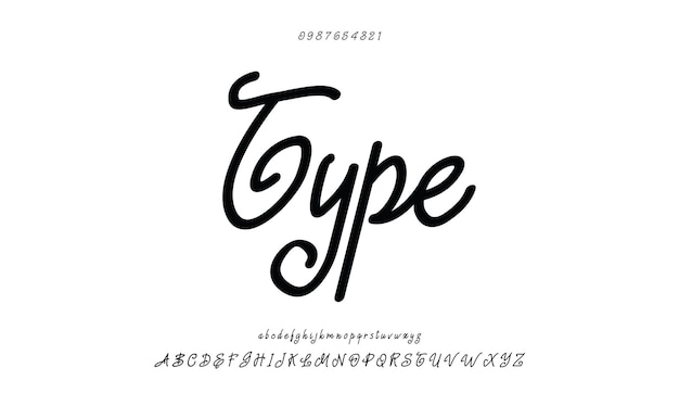 Typ lettertype stijl lettertype effect