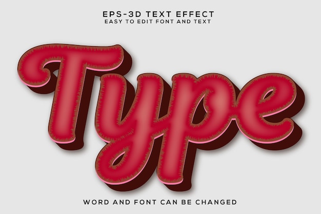 Type 3d tekst-effect