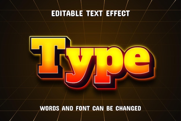 Type 3d text effect